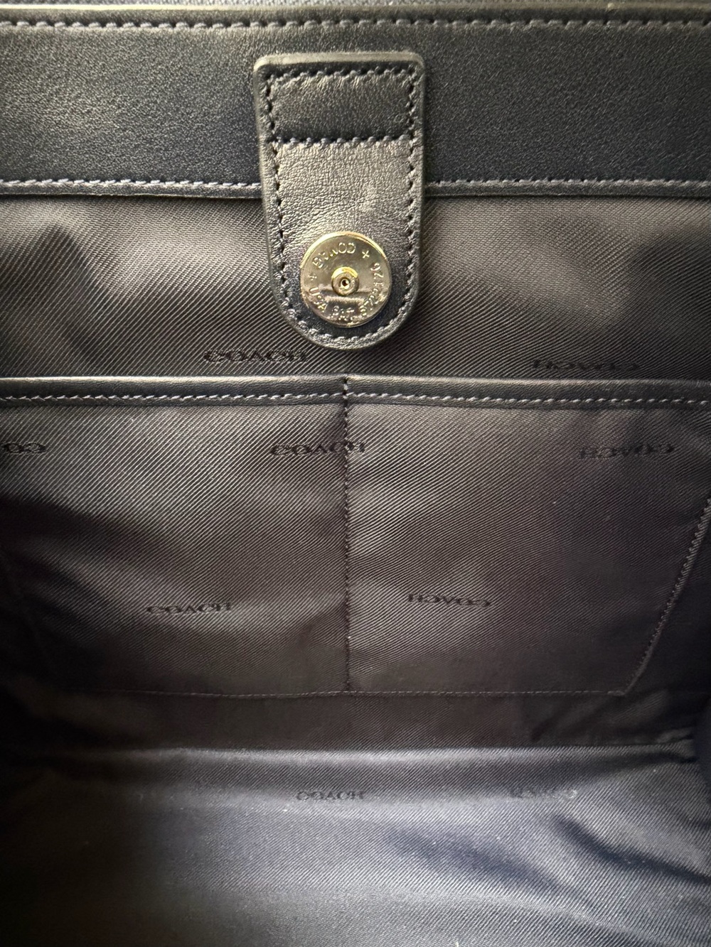 NWOT Coach Crosby Carryall Navy Blue Colorblock Leather Crossbody Satchel Tote - Picture 11 of 13
